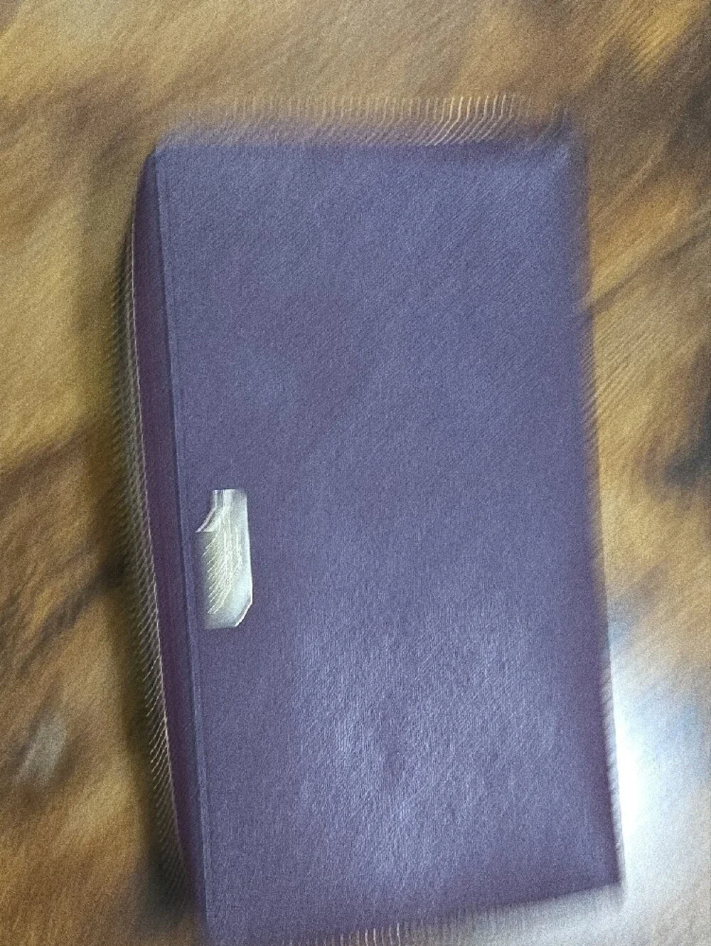 kate spade deep plum Saffiano zip-around leather wallet